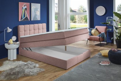 Luca von Sofa-Team - Boxspringbett rosa