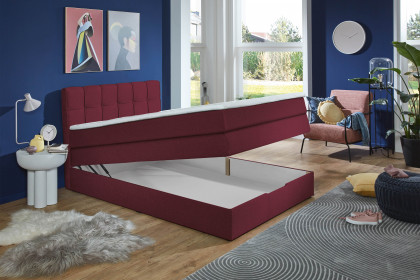 Luca von Sofa-Team - Boxspringbett bordeaux