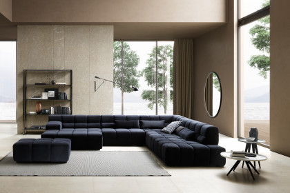 Temple von designwerk - Sofalandschaft rechts navy-blue