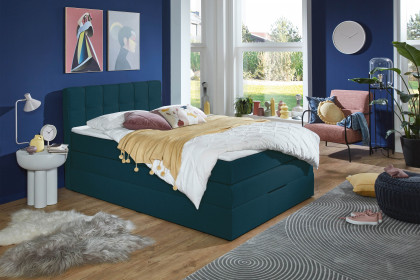 Luca von Sofa-Team - Boxspringbett nachtblau