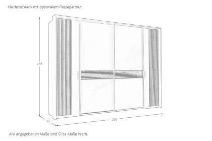 Daria von POL Power - Schrank mit Passepartout graphit - Viking Oak