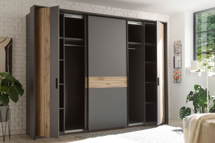 Daria von POL Power - Schrank mit Passepartout graphit - Viking Oak