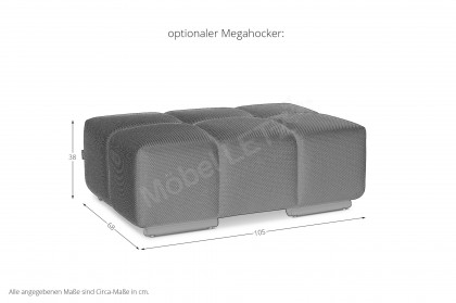 Temple von designwerk - Eckgarnitur links black