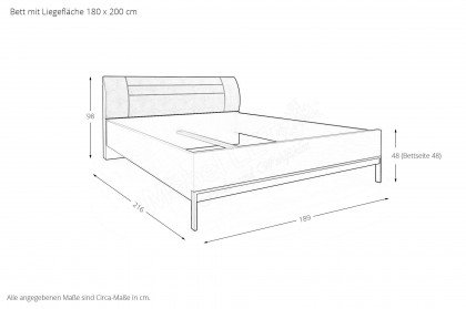 San-Diego-sleeping von Musterring - Schlafzimmer mit Beleuchtung weiß-grau