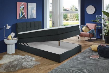 Luca von Sofa-Team - Boxspringbett dunkelgrau