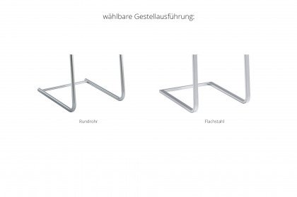 Jimmy von Bacher - Stuhl mit Metallgestell in Schwarz