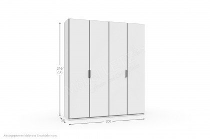 Oxford von Wimex - Falttürenschrank 4-türig weiß
