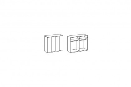 Oxford von Wimex - Falttürenschrank 4-türig weiß