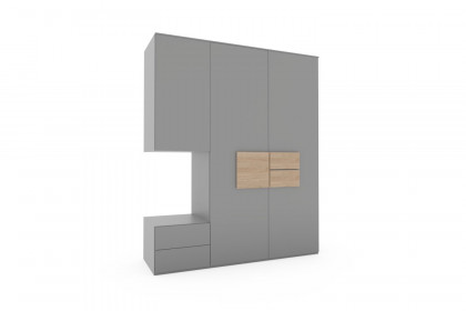 clip by rb 343 von Röhr-Bush - Kleiderschrank mit Anbauelement grau - Hickory