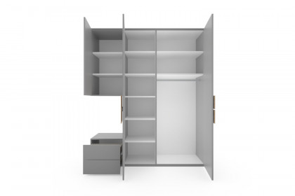 clip by rb 343 von Röhr-Bush - Kleiderschrank mit Anbauelement grau - Hickory