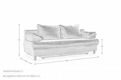 Como von Sofa-Team - Schlafsofa anthrazit