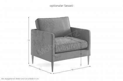 Justin von Primavera Furniture - Sofa dark-Blue