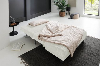 Gina von Sofa-Team - Schlafsofa 140 weiß