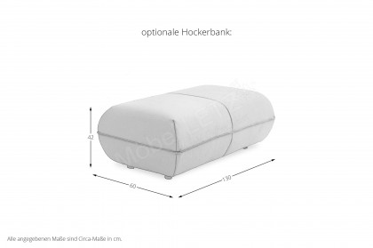 KOINOR Amy - Ledersofa rechts jade