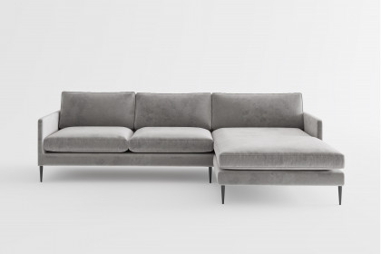 Justin von Primavera Furniture - Ecksofa rechts light-grey