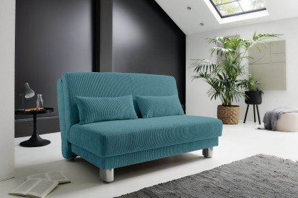 Gina von Sofa-Team - Schlafsofa 140 petrol