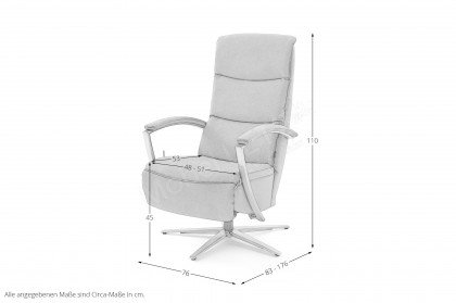 MR 1391 von Musterring - Relaxsessel grey