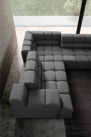 Temple von designwerk - Ecksofa dark-grey