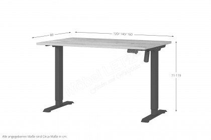 GW-Profi 3.0 von Germania - höhenverstellbarer Home-Office-Tisch