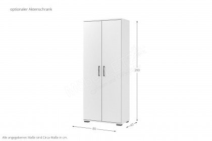 GW-Profi 3.0 von Germania - Schreibtisch in Lichtgrau & Graphit