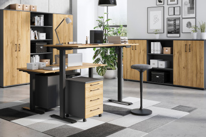 GW-Profi 3.0 von Germania - höhenverstellbarer Bürotisch Grandson Eiche