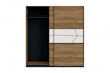 Brolo-Schlafzimmer von Meble Wojcik - 2-türiger Schweber Eiche/ weiß