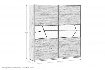 Brolo-Schlafzimmer von Meble Wojcik - 2-türiger Schweber Eiche/ weiß