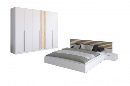 Lamella von Rauch Blue - Schlafzimmer weiß mit Lamellen Artisan Eiche