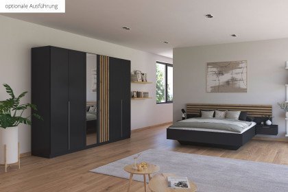 Lamella von Rauch Blue - Schlafzimmer weiß mit Lamellen Artisan Eiche