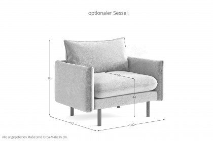Samos von Primavera Furniture - 2,5-Sitzer terra