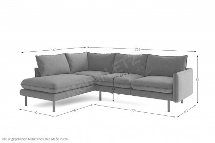 Samos von Primavera Furniture - Polsterecke links terra