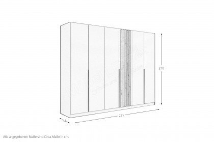 Lamella von Rauch Blue - Kleiderschrank weiß - Lamellen Eiche Artisan