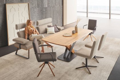KOINOR T1819-1294 - Essgruppe in Wildeiche natur & Metall schwarz matt
