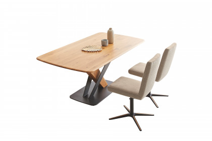 KOINOR T1819-1294 - Essgruppe in Wildeiche natur & Metall schwarz matt