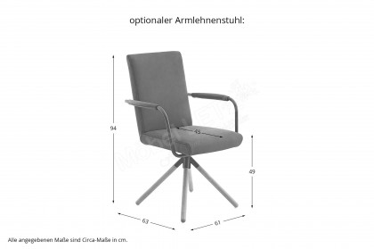 KOINOR T1819-1294 - Essgruppe in Wildeiche natur & Metall schwarz matt