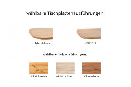 KOINOR T1819-1294 - Essgruppe in Wildeiche natur & Metall schwarz matt