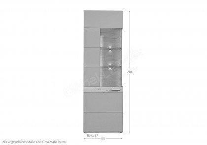 Lucera 150 von LIV'IN - Vitrine inklusive Beleuchtung mit Basalt