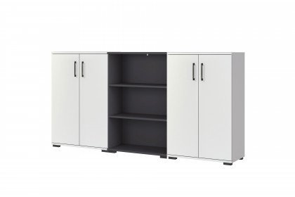 GW-Profi 3.0 von Germania - höhenverstellbarer Bürotisch lichtgrau/ graphit