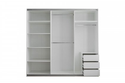 Carano von POL Power - Schrank weiß mit Spiegel & 3 Innenschubladen