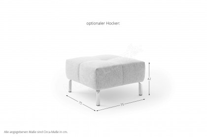 Cleveland Move von Candy - Ecksofa Ausführung links grey