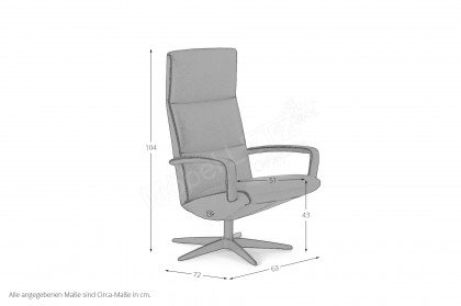 Volo Isabella von Gealux - TV-Sessel dunkelbraun