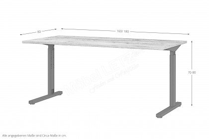 GW-Profi 3.0 von Germania - Schreibtisch ca. 160 x 80 cm