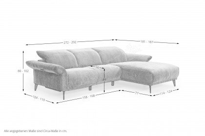 2066 von Hjort Knudsen - Ecksofa Variante rechts grey