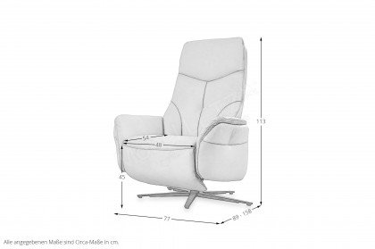 9561 von Himolla - Relaxsessel asche