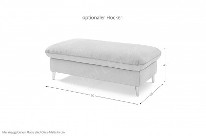 MR 1390 von Musterring - Ecksofa Variante links grey