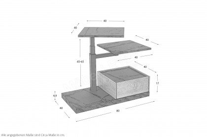 Variante 7 von Versa-living by Vierhaus - Couchtisch in Granit Petro Grigio