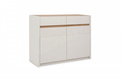Oak Squere von Forte - Kommode in Mauvella Oak/ Sand