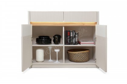 Oak Squere von Forte - Kommode in Mauvella Oak/ Sand