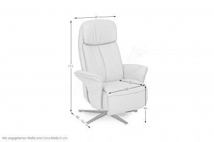7556 von Himolla - Relaxsessel asche