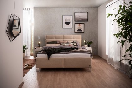 Calabria von ADA Mindful Living - Polsterbett CB02 grey-beige mit Bettkasten